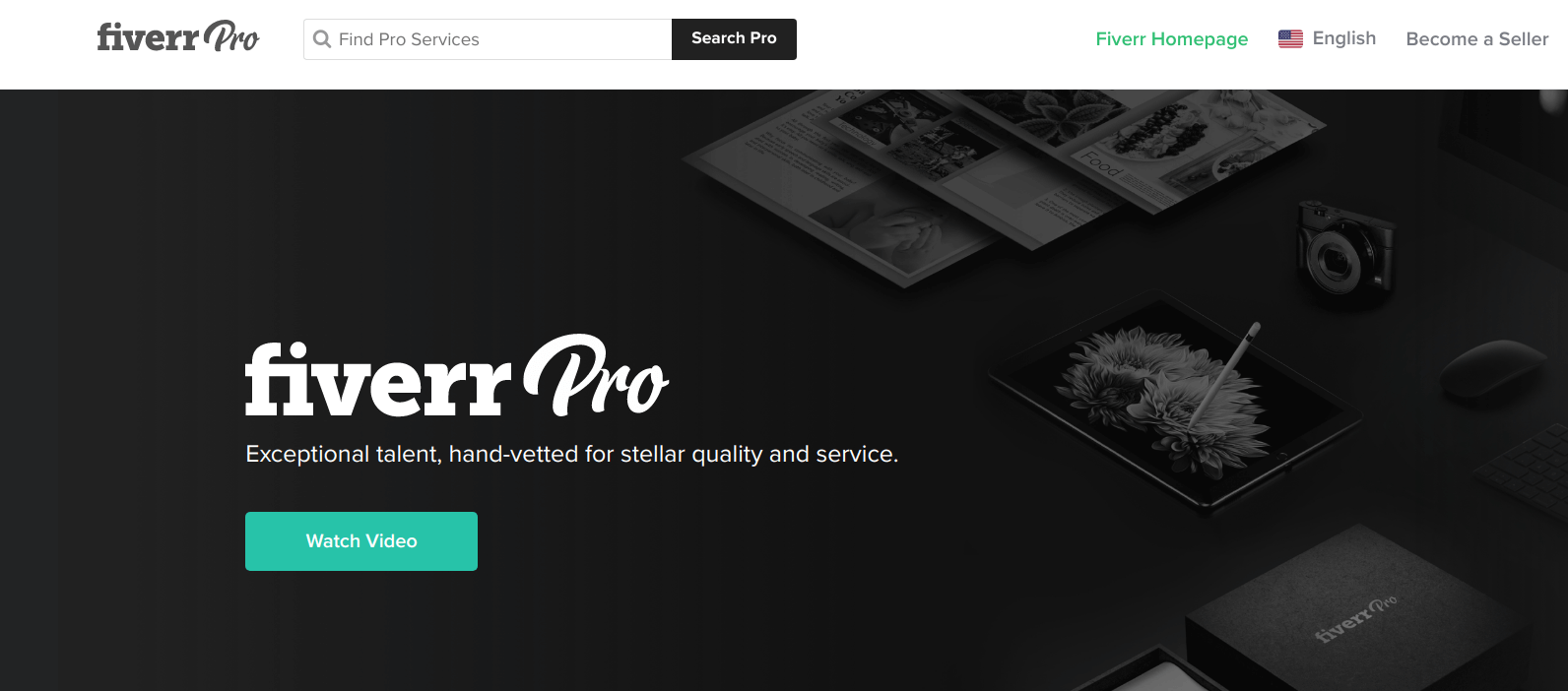 Fiverr Pro landing page