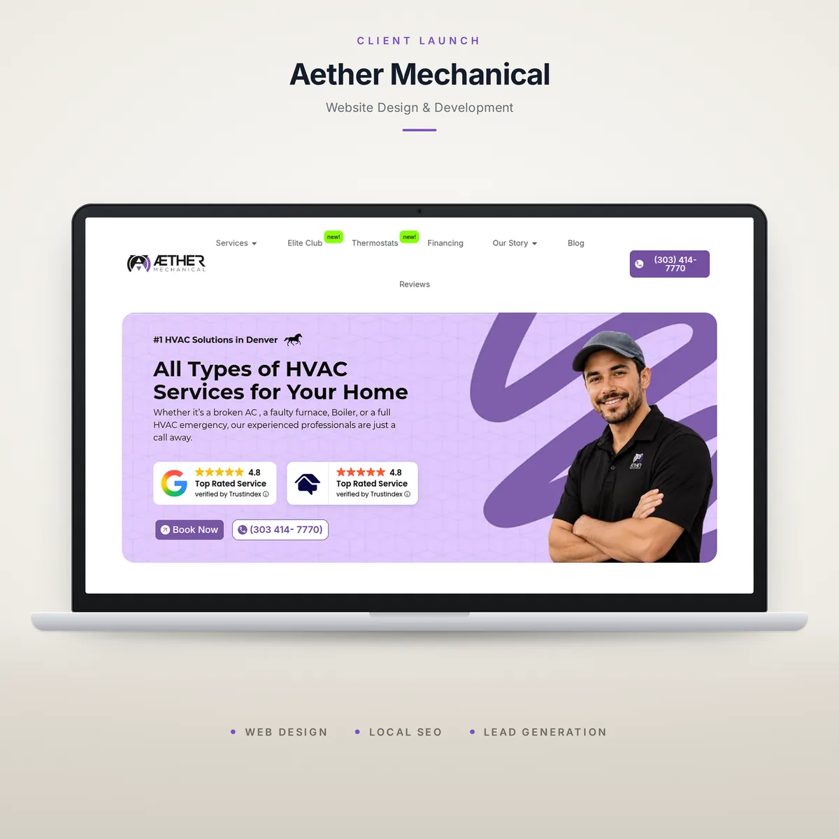 Aether Mechanical website
