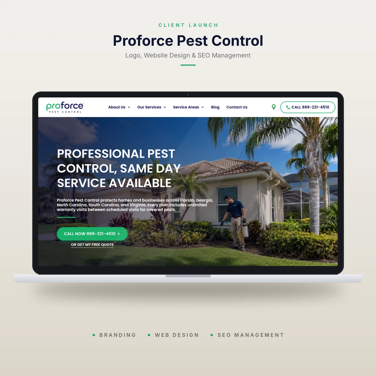 Proforce Pest Control website