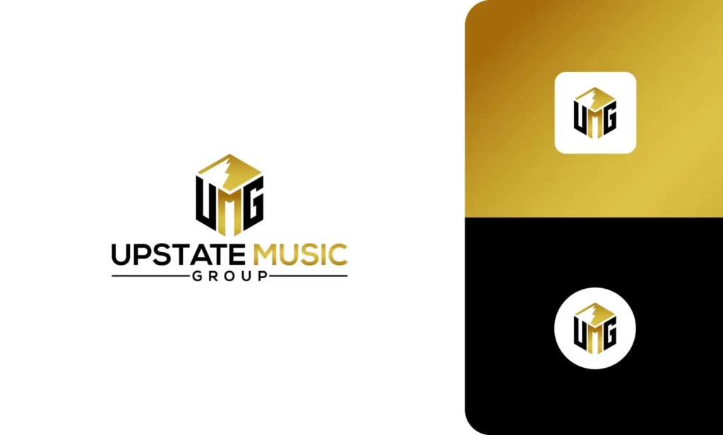 Upstate Music Group logo designed by SantaGraphics